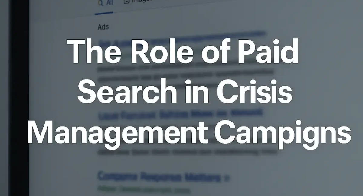 The Role of Paid Search in Crisis Management Campaigns