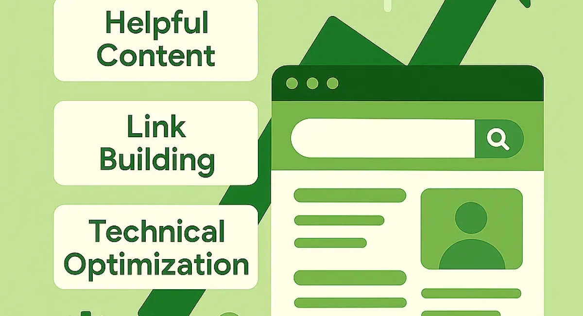 SEO for SaaS illustration showing data optimization and digital tools